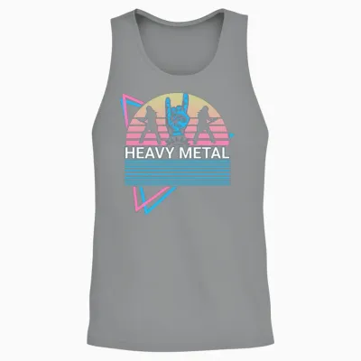 Heavy Metal Retro Unisex Tank Top - Sport Grey