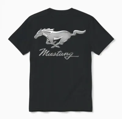 Mustang Emblem Unisex T-Shirt - Black