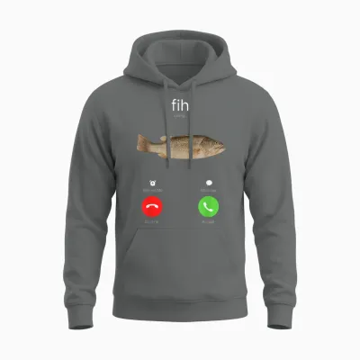 Fih Calling Unisex Hoodie - Graphite Heather