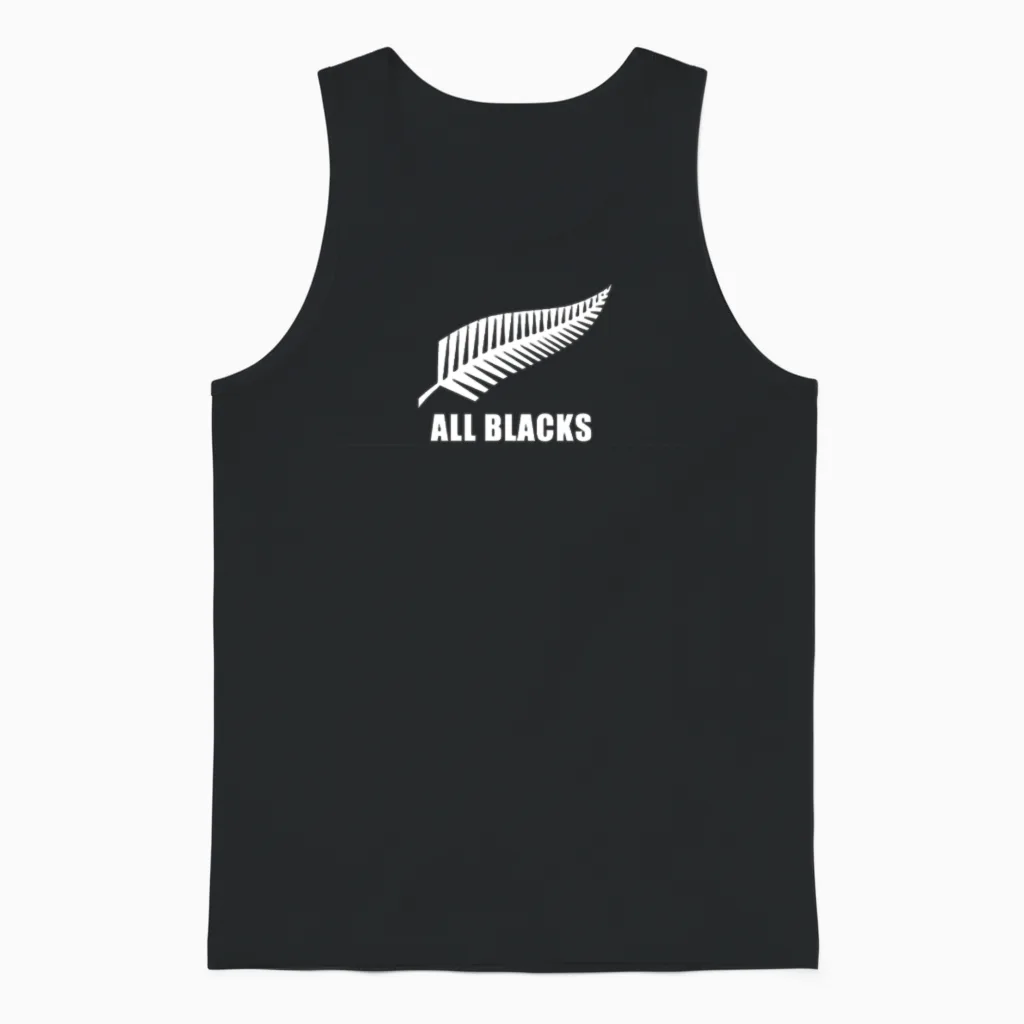 All Blacks New Zealand Cricket Unisex Tank Top in Black