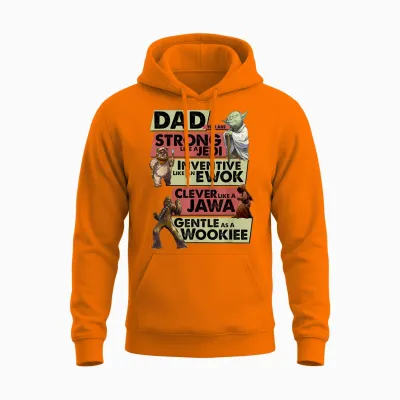 Star Wars Vatertag Dad You Are Strong Like a Jedi Unisex Hoodie - Safety Orange