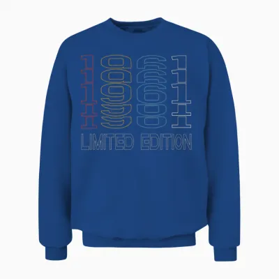 Limited Edition 1961 Birthday 1961 Vintage Retro Unisex Sweatshirt - Royal