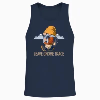 Hiking Gnomes Moain Camping Gnome Pun Unisex Tank Top - Navy