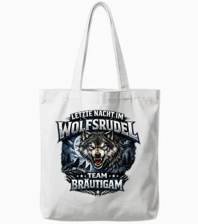 Jga Männer Team Bräutigam Kostüm Wolfsrudel Polterabend Tote Bags - White
