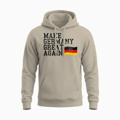 Vintage Make Germany Great Again Deutschland Heimat Geschenk Unisex Hoodie - Sand