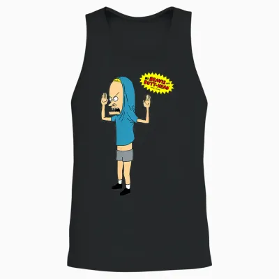 Beavis and Butt-Head the Great Cornholio T-Shirt, Gray, S Unisex Tank Top - Black