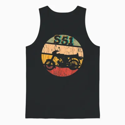 Simson S51 Tuning Moped Fan Unisex Tank Top - Black