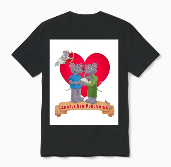 Angel Den Publishing Logo 2025 Unisex T-Shirt in Black