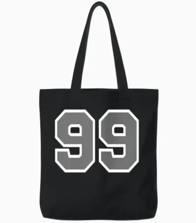 Number 99 Tote Bags - Black