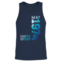 Cool Since May 1974 Year 1974 Retro Vintage 1974 Unisex Tank Top - Navy – 2