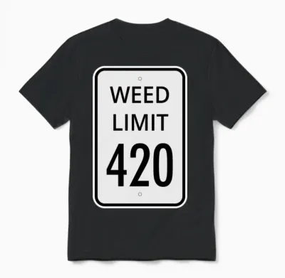 Weed Limit 420 Unisex T-Shirt - Black