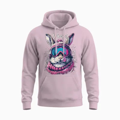Skihaserl Apres Ski Haserl Skier Winter Women's T-Shirt, White Unisex Hoodie - Light Pink