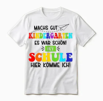 Machs Gut Kindergarten Es War Schön! Hey Schule Ich Komme Unisex T-Shirt - White