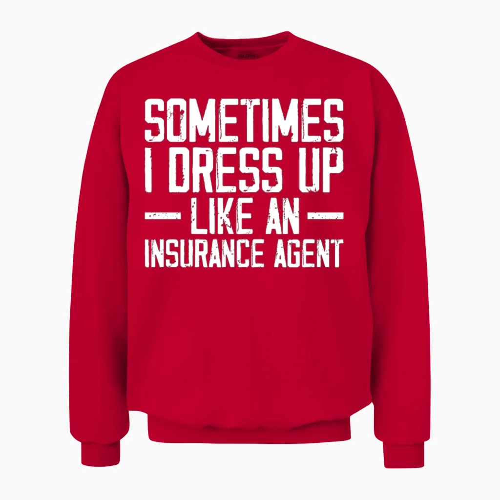 Funny Broker Unisex Sweatshirt in Red