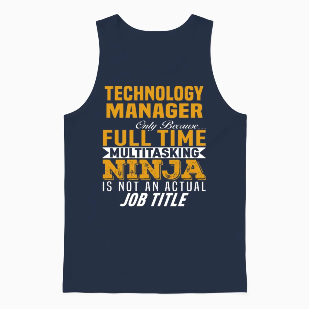 Technology Manager Unisex Tank Top in Navy