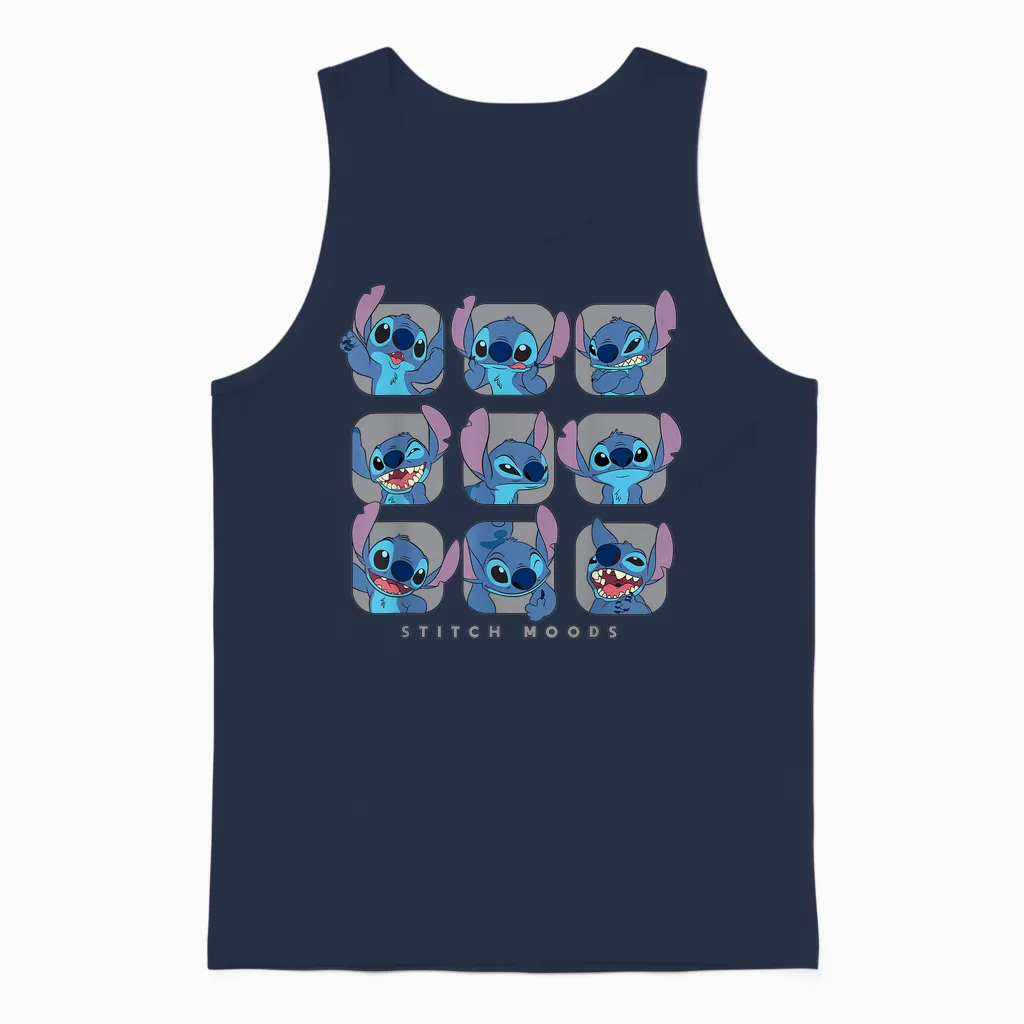 Disney Lilo and Stitch Moods Unisex Tank Top in Navy