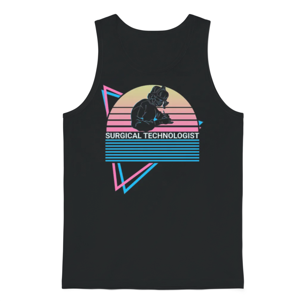 Surgical Technologist Retro Unisex Tank Top - Black