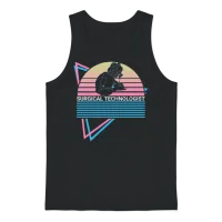 Surgical Technologist Retro Unisex Tank Top - Black – 1