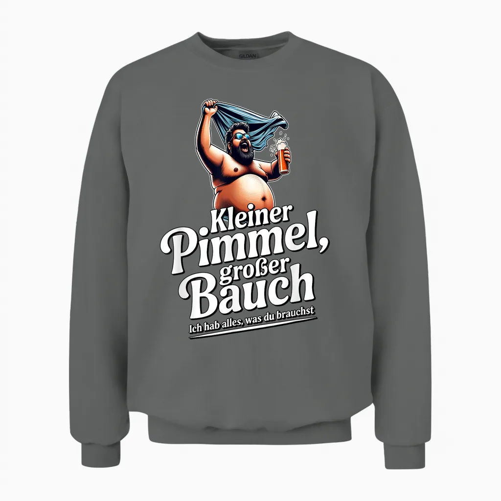 Kleiner Pimmel Großer Bauch , Malle Party , Jga Unisex Sweatshirt in Graphite Heather
