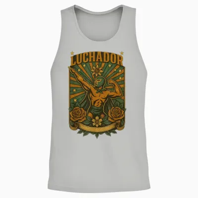 Vintage Luchador Lucha Libre Mexikanisches Wrestling Unisex Tank Top - Ash