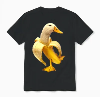 Bananen-Ente Unisex T-Shirt - Black