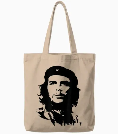Che Guevara Cuban Revolution Hasta La Victoria Siempre T-Shirt, Red Tote Bags - Natural