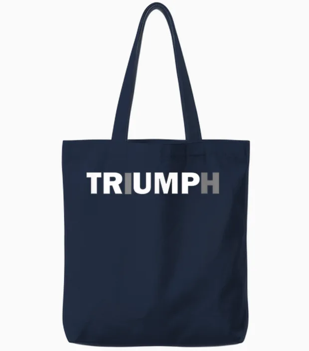 Trump Triumph T-Shirt Patriotisches Tote Bags in Navy