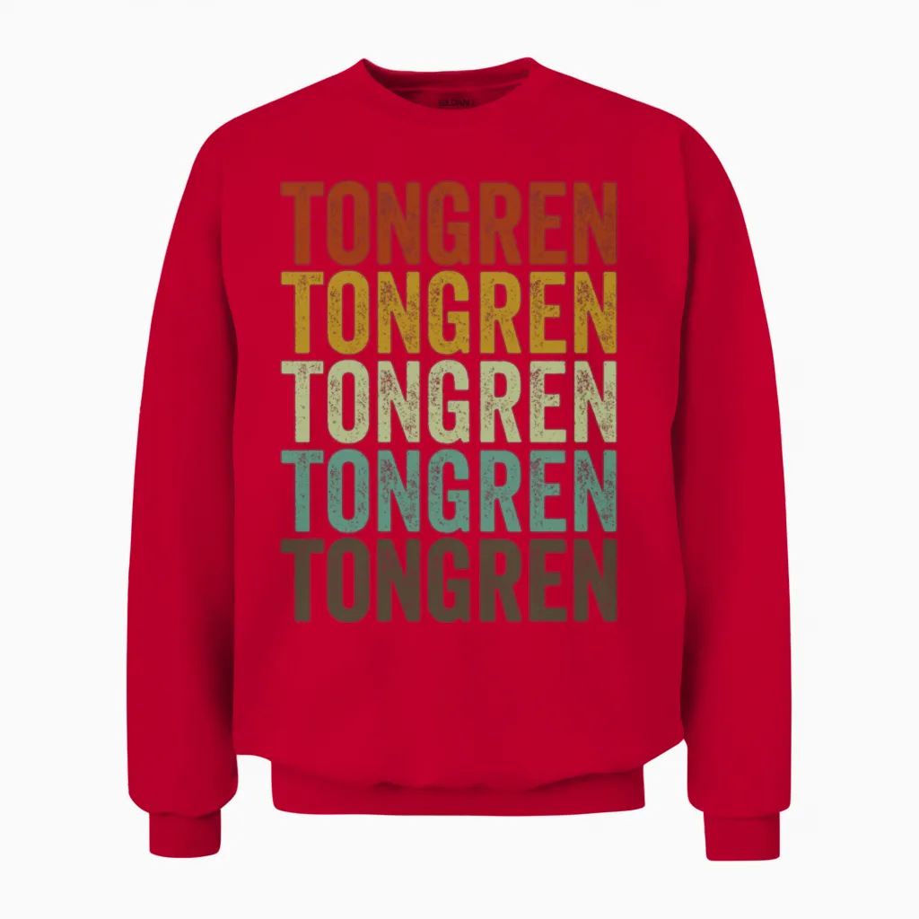 Tongren China Retro Vintage Unisex Sweatshirt - Red