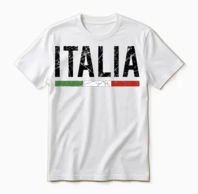 Italy Flag Vacation Travel Distressed Gifts Unisex T-Shirt - White