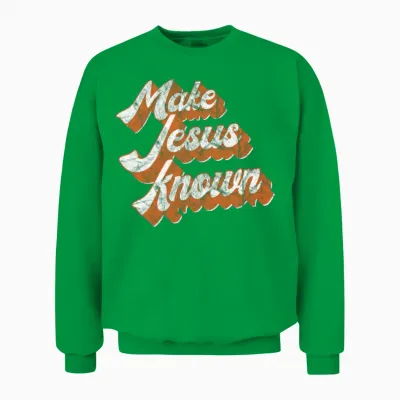 Make Jesus Known Retro Unisex Sweatshirt - Irish Green