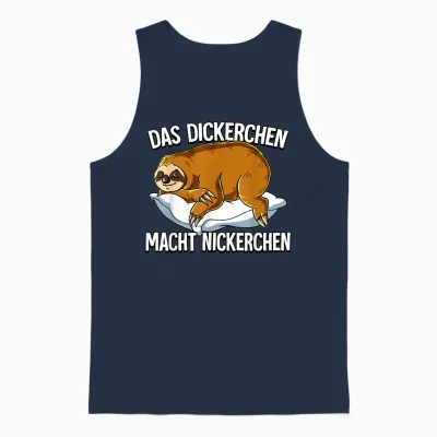 Sloth Das Dickerchen Macht Ein Naperchen T-Shirt, Black Unisex Tank Top - Navy