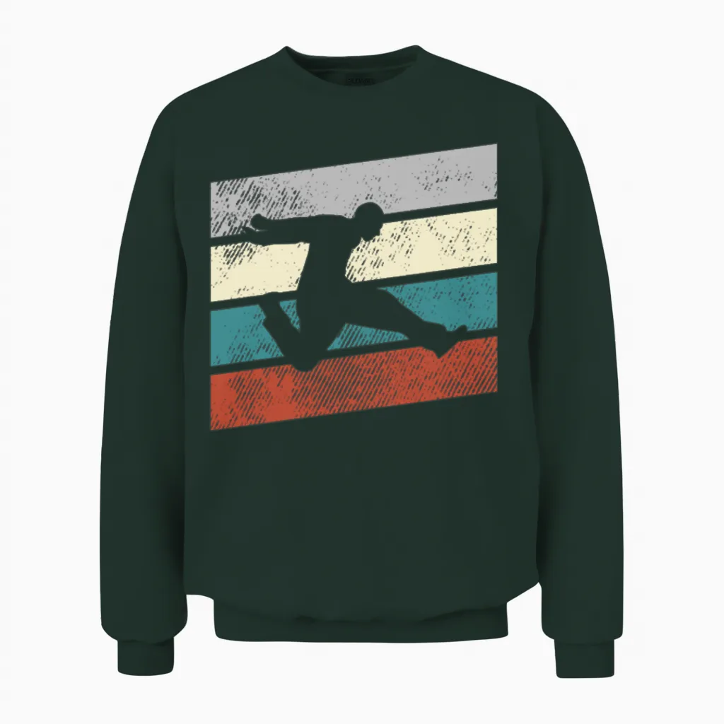 Parkour Retro Unisex Sweatshirt in Forest