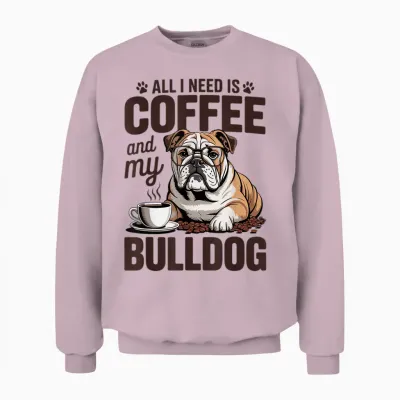 Chien Bouledogue Anglais Unisex Sweatshirt - Light Pink
