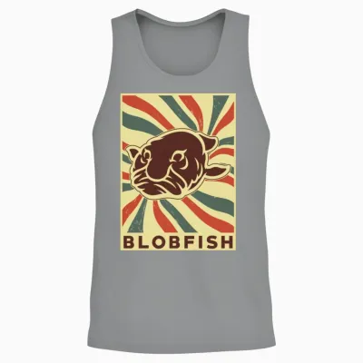 Blobfish Retro Vintage Unisex Tank Top - Sport Grey