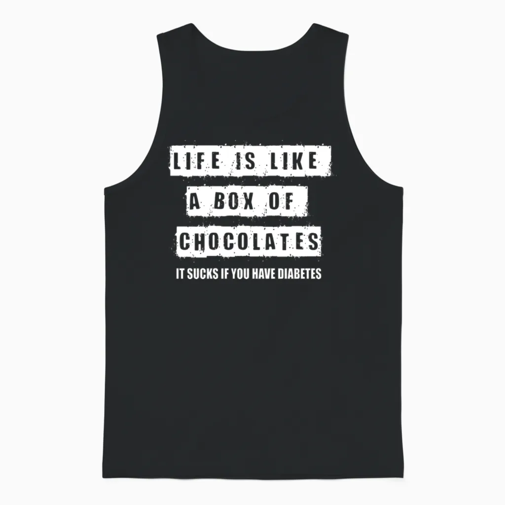 Diabetes Funny Sayings - Memes & Humor Unisex Tank Top in Black
