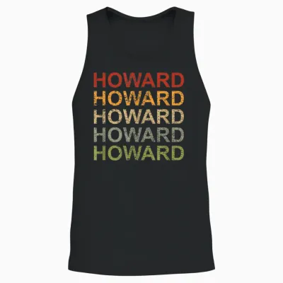 Retro Howard Personalised Howard Name Man Howard T-Shirt, Black Unisex Tank Top - Black