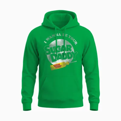 Sugar Daddy I Wanna Be Your Sugar Daddy Candy Unisex Hoodie - Irish Green