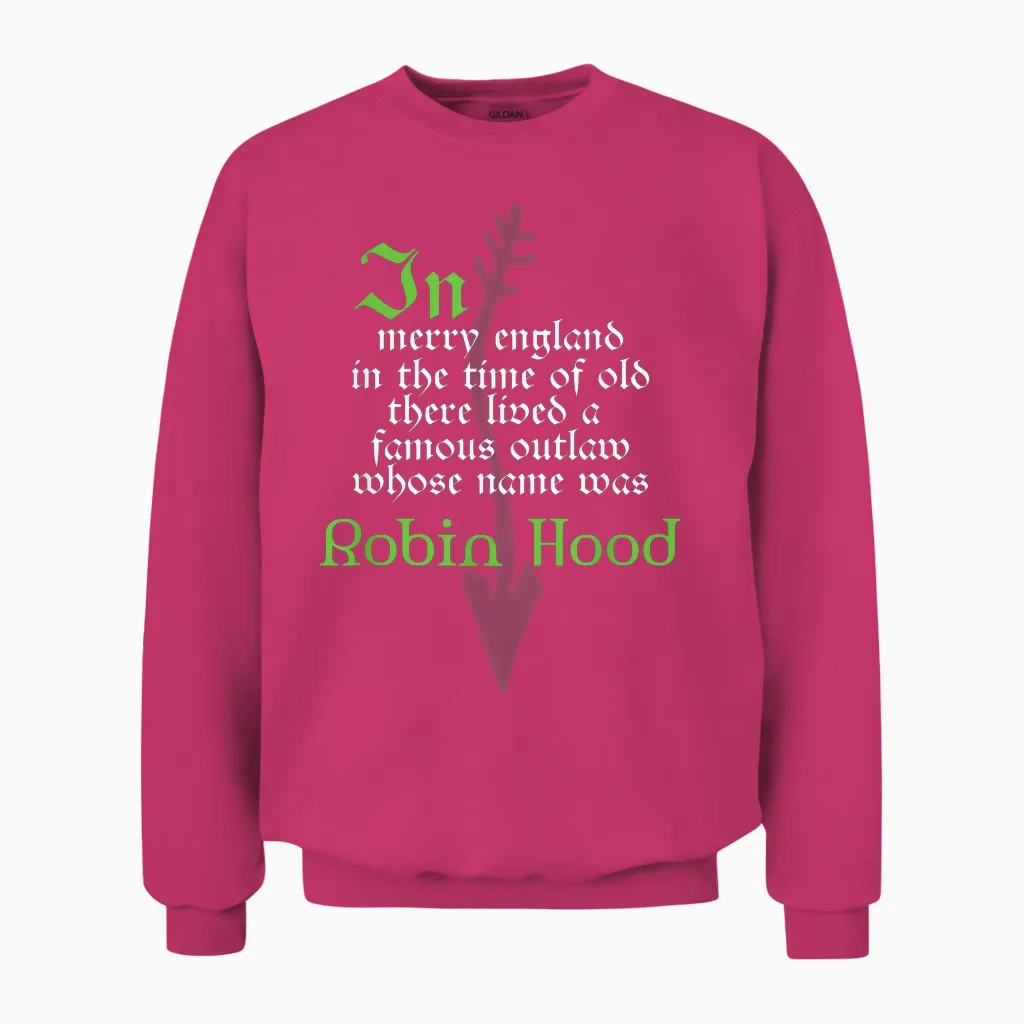Robin Hood T-Shirt Für Buchliebhaber Und Literaturfans Unisex Sweatshirt in Heliconia