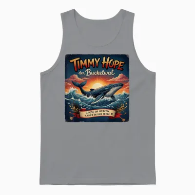 Timmy Hope Buckelwal Wal Meer Ozean Natur Design Unisex Tank Top - Sport Grey