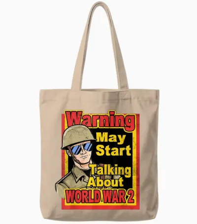 Vintage Ww2 Memorabilia Wwii Shirt History Buff Costume Tote Bags - Natural
