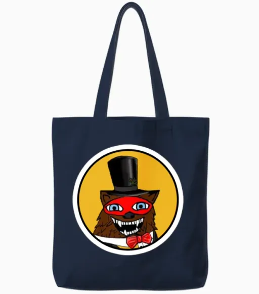 Bear Meme Token Wildlife Gift Tote Bags in Navy