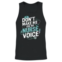 Dont Make Me Use My Nurse Voice Unisex Tank Top - Black – 2