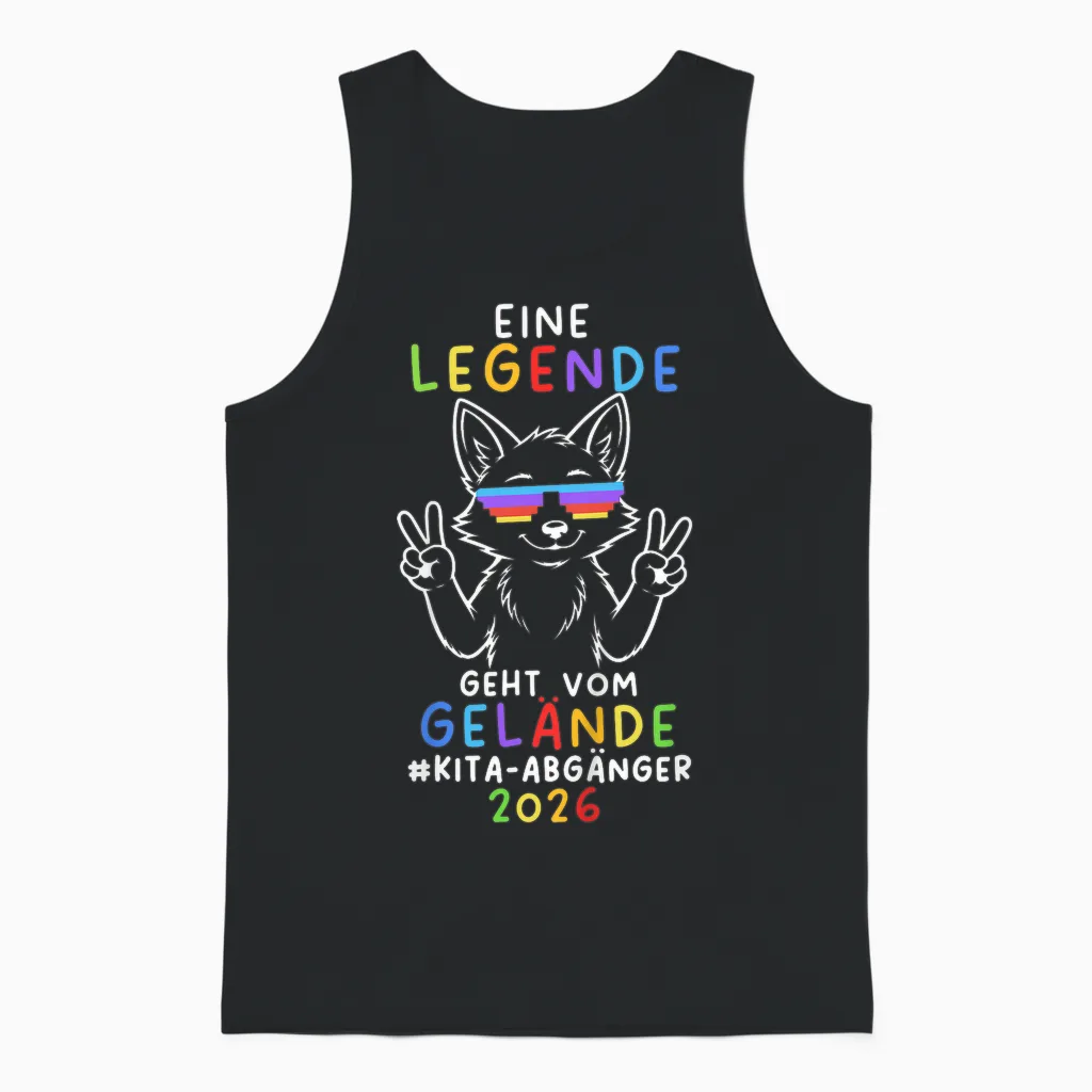Kinder Legende Geht Vom Gelände Fuchs Kindergarten Abgänger 2026 Unisex Tank Top in Black