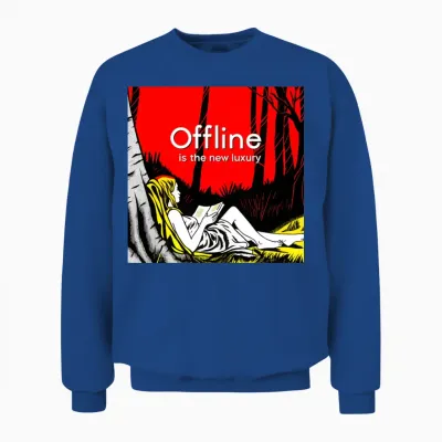 Offline Luxury Forest Reading Unisex Sweatshirt - Royal