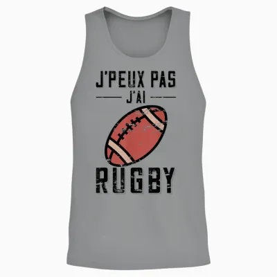 Gift Idea Rugby Player "j'peux Pas J'ai Rugby T-Shirt, Grey, S Unisex Tank Top - Sport Grey
