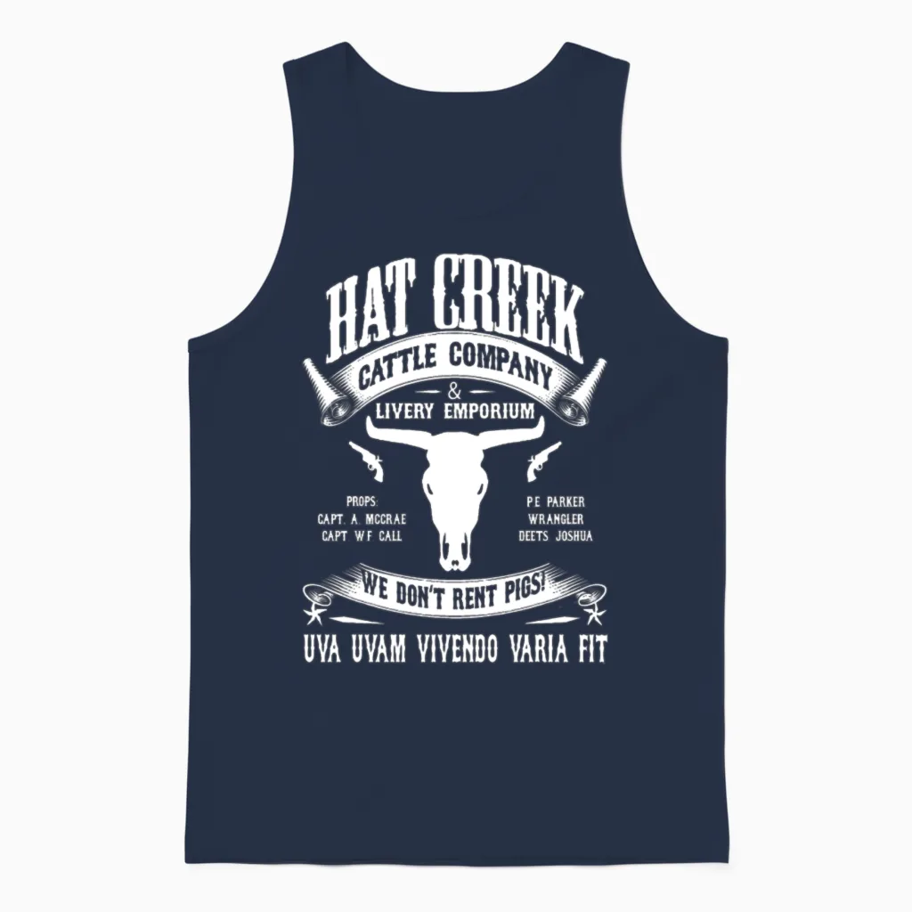 Hat Creek Cattle Company Unisex Tank Top in Navy