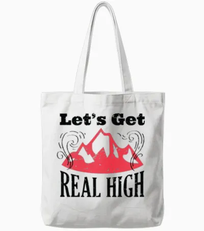 Mountains Hiking Camping Climbing Mountains Hiking Tote Bags - White