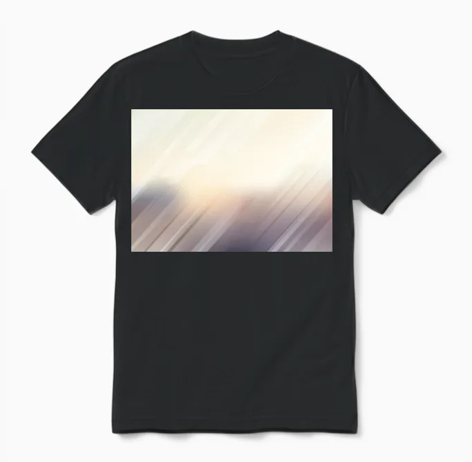 Abstract Blurred Lines Effect Unisex T-Shirt in Black
