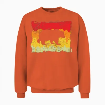 Bear Retro Unisex Sweatshirt - Orange