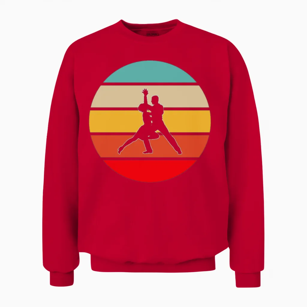Dance Retro Unisex Sweatshirt in Red